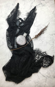 Giselle Noire Lace Full Length Chemise - Nightingale Intimates