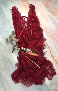 Fleur Chemise in Rouge Full Lace - Nightingale Intimates