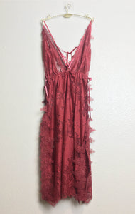 Fleur Chemise in Rouge Full Lace - Nightingale Intimates